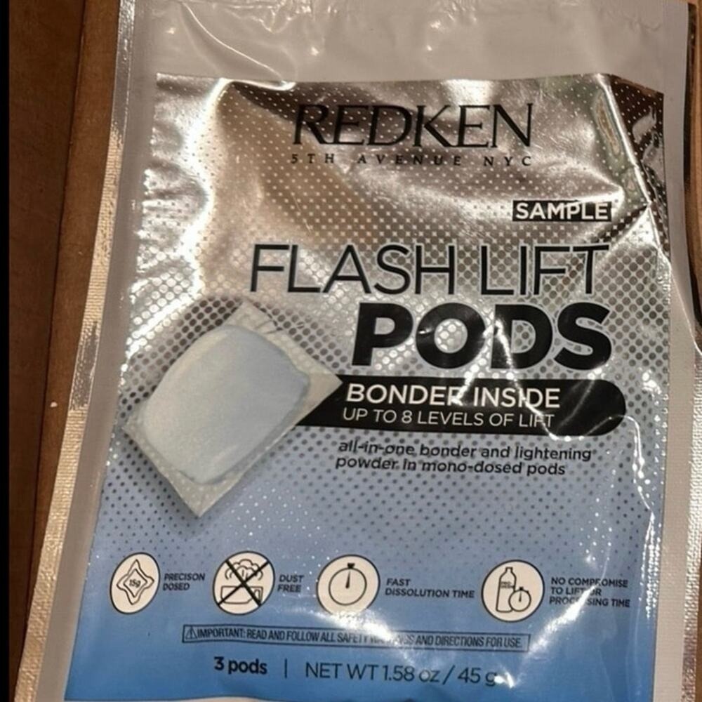 Redken Flash Lift Pods Bonder Inside‎ Hair Lightener 3 Pods 1.58oz Sample Pack